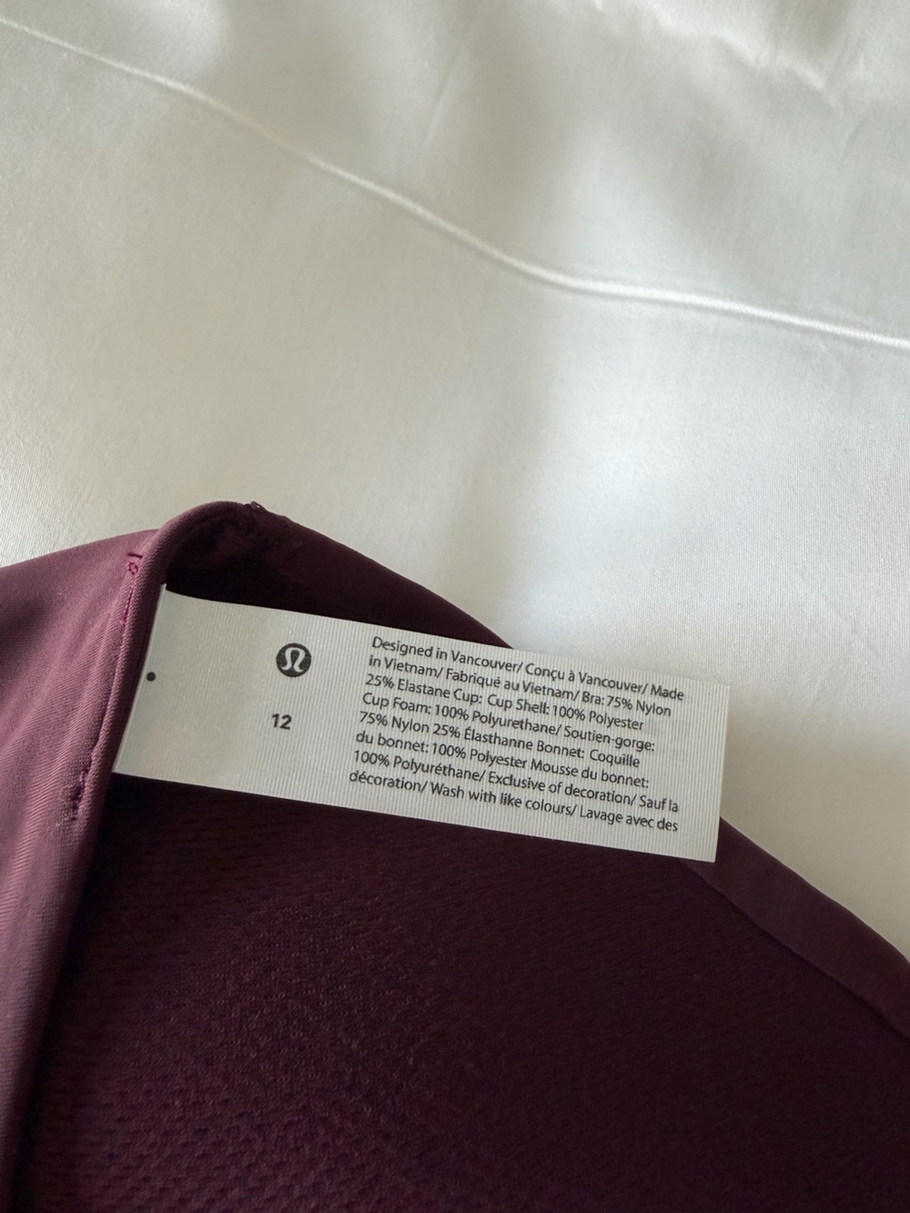 NWT Lululemon Athletica sports bra. Like A Cloud. B/C cup. Sz 12. Brand new! - Picture 8 of 16